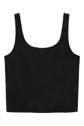 Top cupro bretelles - Noir