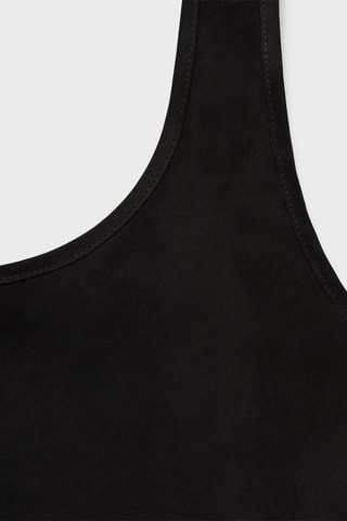 Top cupro bretelles - Noir