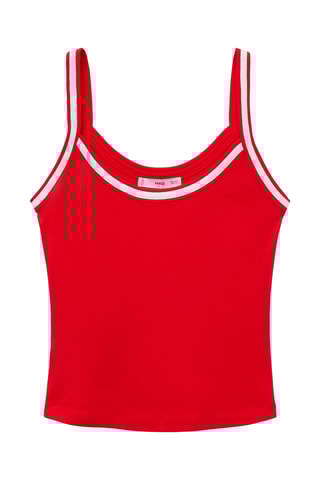 Top maille bretelles combiné - Rouge