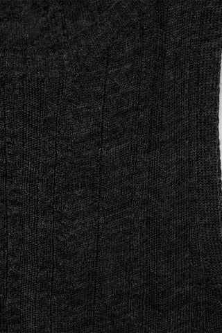 Top maille emmanchures américaines - Anthracite chiné