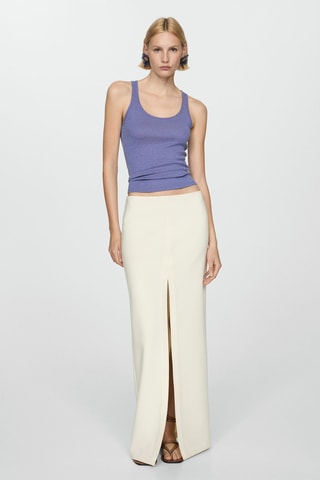 Top maille Lurex - Bleu