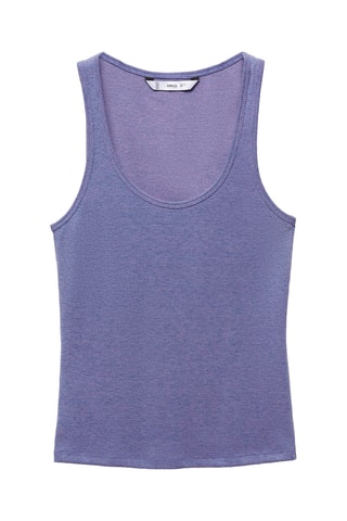 Top maille Lurex - Bleu