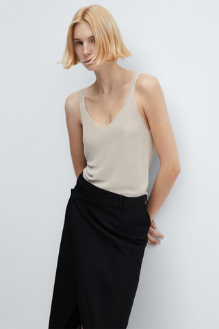 Top maille Lurex - Argenté