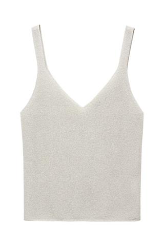 Top maille Lurex - Argenté