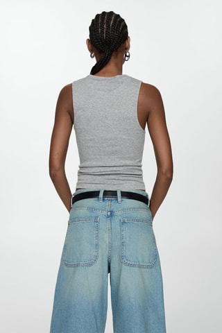 Haut maille larges bretelles - Gris