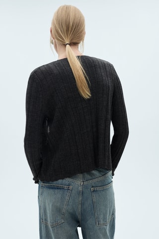 Cardigan maille boutons - Gris