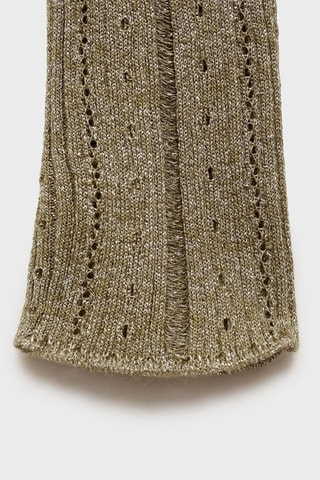 Cardigan Lurex détails ajourés - Vert
