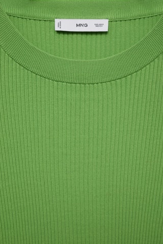 T-shirt maille côtelée - Vert