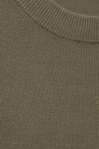 Pull-over maille fine manches courtes - Kaki