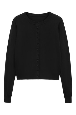 Cardigan maille fine - Noir