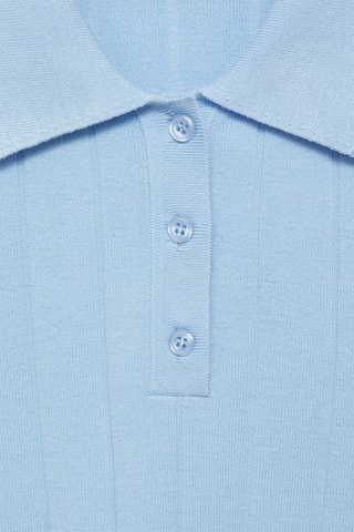 T-shirt col polo - Bleu