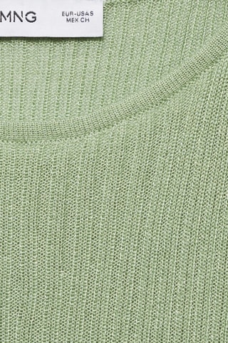 Pull-over maille côtelée fine - Vert