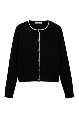 Cardigan maille boutons - Noir