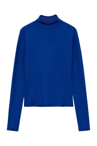 Pull-over col montant - Bleu
