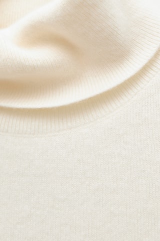 Pull-over cachemire col roulé - Crème