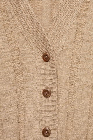 Cardigan maille boutons - Beige