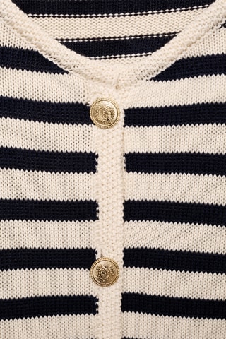 Cardigan maille boutons bijoux - Beige