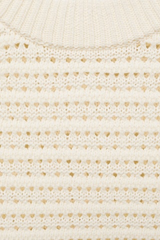 Pull-over ajouré à rayures - Écru