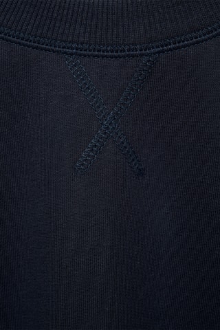 Sweat-shirt coton col rond - Bleu