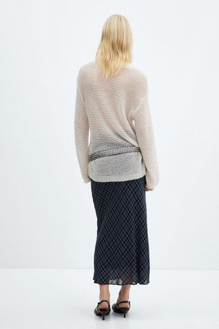 Pull-over ajouré oversize - Beige