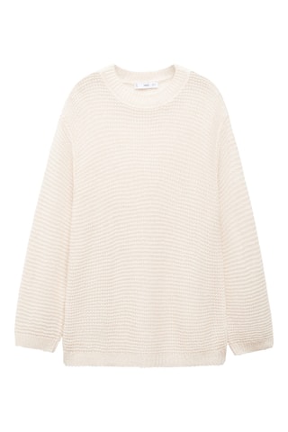 Pull-over ajouré oversize - Beige