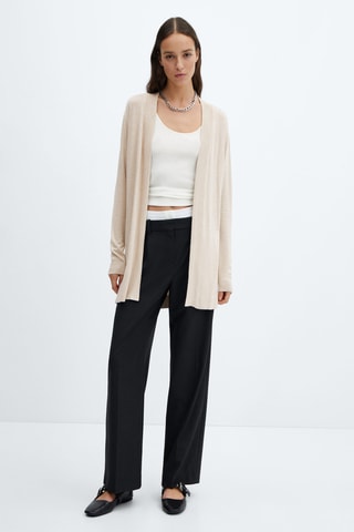 Cardigan maille fine - Beige