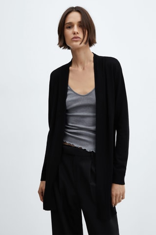 Cardigan maille fine - Noir