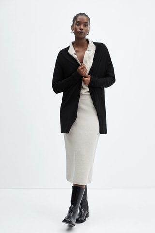 Cardigan maille fine - Noir