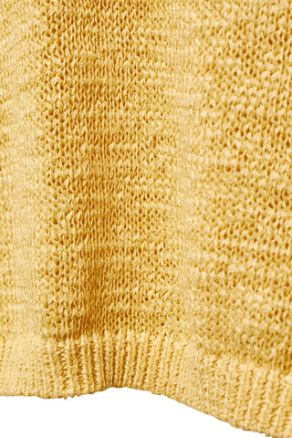 Pull-over maille fine col V - Jaune