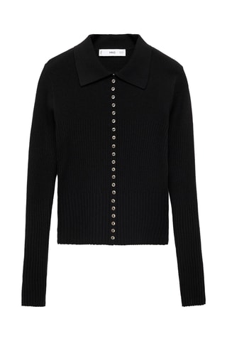 Pull-over avec boutons décoratifs - Noir
