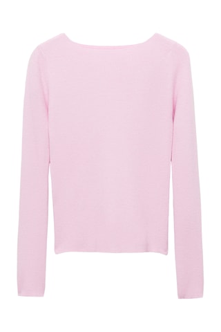 Pull maille col bateau - Rose