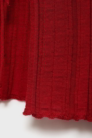 Cardigan maille nœuds - Rouge