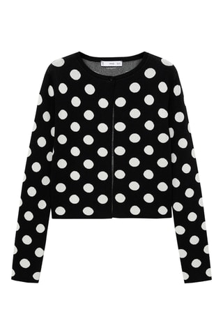 Cardigan maille pois - Noir