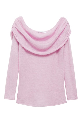 Pull-over détail froncé - Rose