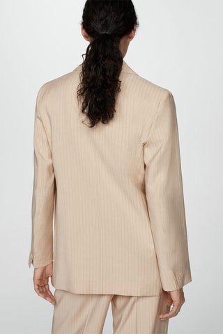 Blazer costume rayures - Beige
