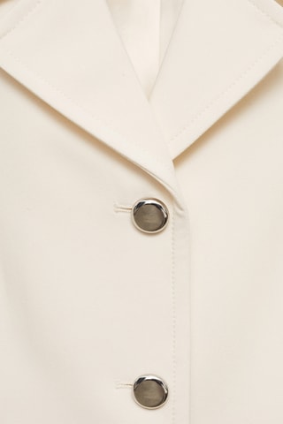 Veste revers boutons métalliques - Crème