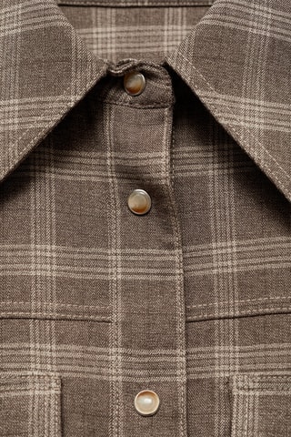 Surchemise carreaux poches - Beige