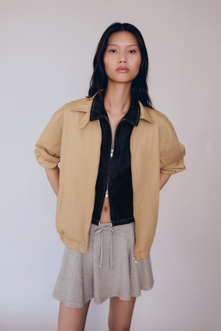 Veste bomber oversize - Beige