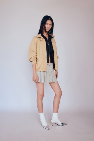 Veste bomber oversize - Beige