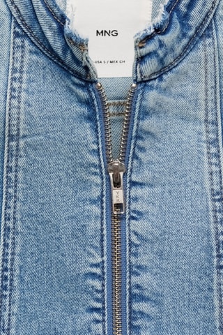 Blouson en jean fermeture éclair - Bleu