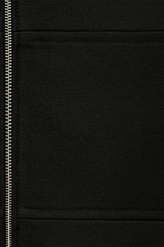 Manteau droit fermeture éclair - Noir