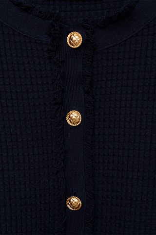Cardigan maille boutons - Bleu