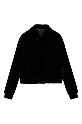Veste bomber velours - Noir