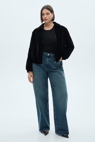 Veste bomber velours - Noir