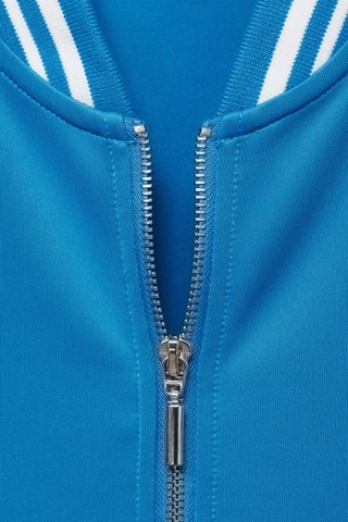 Veste bomber rayures contrastantes - Bleu
