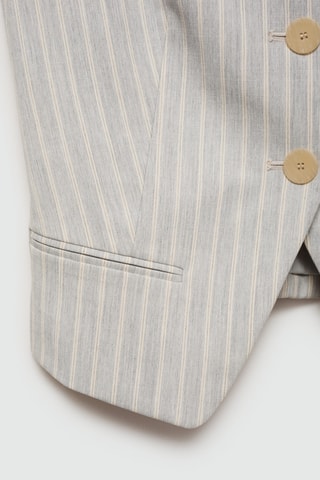 Gilet rayures boutons - Gris