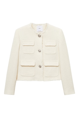 Veste en tweed à poches - Écru