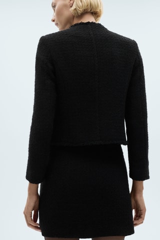 Veste en tweed à poches - Noir