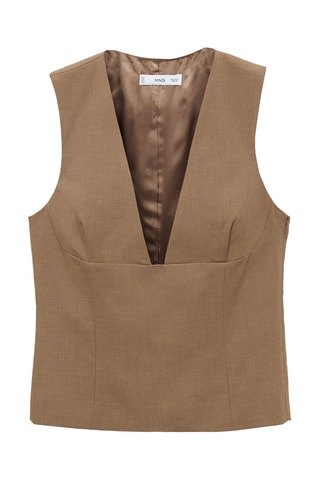 Top bretelles larges - Marron