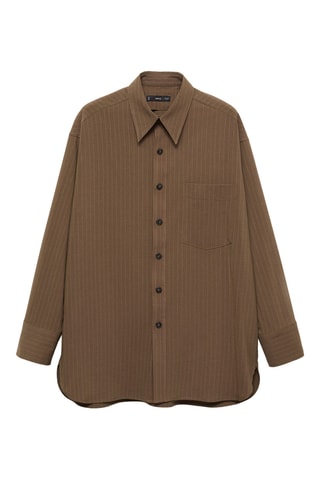 Surchemise rayures tennis - Marron